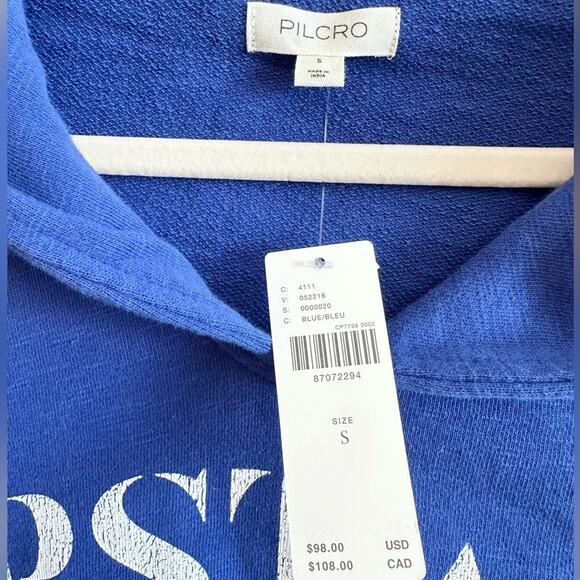 NWT Anthropologie Pilcro Fabric Mix Hoodie Size Small - Picture 7 of 11